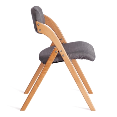 Стул Tetchair FRUTTO mod. 05 дерево, серый хлопок , 46,5 x 60 x 77 см, Grey Cерый А 13/ натуральный
