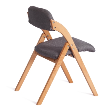 Стул Tetchair FRUTTO mod. 05 дерево, серый хлопок , 46,5 x 60 x 77 см, Grey Cерый А 13/ натуральный