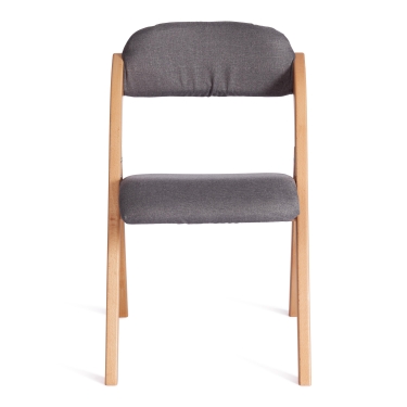 Стул Tetchair FRUTTO mod. 05 дерево, серый хлопок , 46,5 x 60 x 77 см, Grey Cерый А 13/ натуральный
