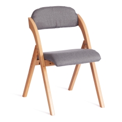 Стул Tetchair FRUTTO mod. 05 дерево, серый хлопок , 46,5 x 60 x 77 см, Grey Cерый А 13/ натуральный