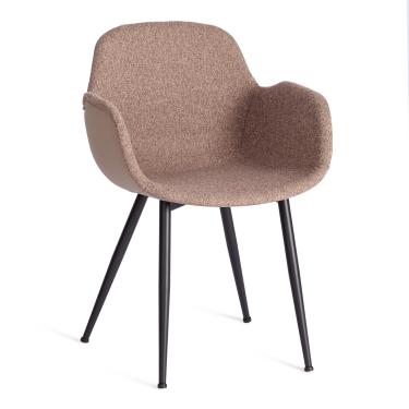 Стул Tetchair VALENTINO mod. PC45-2 металл/экокожа/ткань, 55 х 58 х 81 см, Brown коричневый/черный