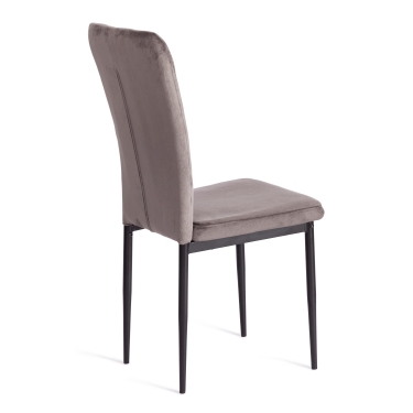 Стул Tetchair VERTER mod. 37 металл/вельвет, 43 х 41 х 96 см, Light grey светло-серый HLR24 / черный