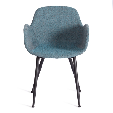 Стул Tetchair VALENTINO mod. PC45-2 металл/экокожа/ткань, 55 х 58 х 81 см, Turquoise бирюзовый/Grey серый/черный
