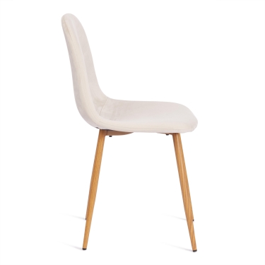 Стул Tetchair BREEZE mod. 4724 вельвет/металл, 44 х 53 х 87 см, Light beige светло-бежевый HLR1 / натуральный