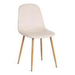 Стул Tetchair BREEZE mod. 4724 вельвет/металл, 44 х 53 х 87 см, Light beige светло-бежевый HLR1 / натуральный