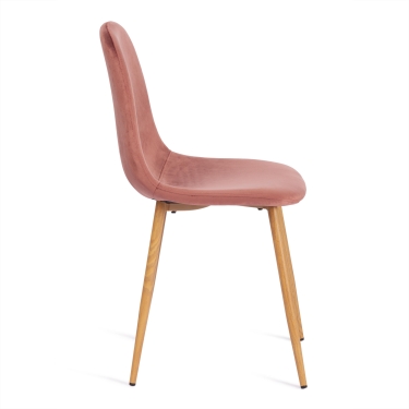 Стул Tetchair BREEZE mod. 4724 вельвет/металл, 44 х 53 х 87 см, Coral коралловый HLR44 / натуральный