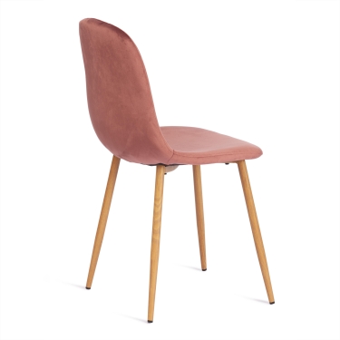 Стул Tetchair BREEZE mod. 4724 вельвет/металл, 44 х 53 х 87 см, Coral коралловый HLR44 / натуральный