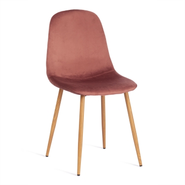 Стул Tetchair BREEZE mod. 4724 вельвет/металл, 44 х 53 х 87 см, Coral коралловый HLR44 / натуральный