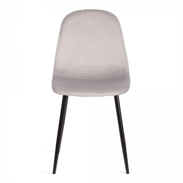 Стул Tetchair BREEZE mod. 4724 вельвет/металл, 44 х 53 х 87 см, Light grey светло-серый HLR14 / черный