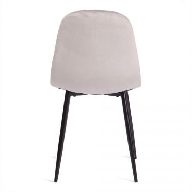 Стул Tetchair BREEZE mod. 4724 вельвет/металл, 44 х 53 х 87 см, Light grey светло-серый HLR14 / черный
