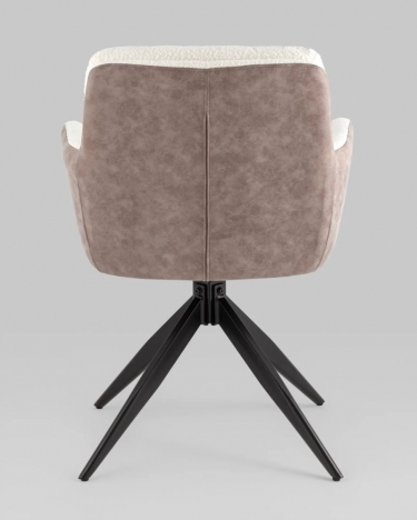 Стул Stool Group Waldo молочный c бежевой экокожей