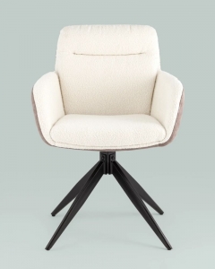 Стул Stool Group Waldo молочный c бежевой экокожей