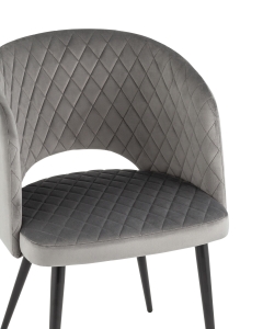 Стул-кресло Stool Group Дарелл велюр Серый