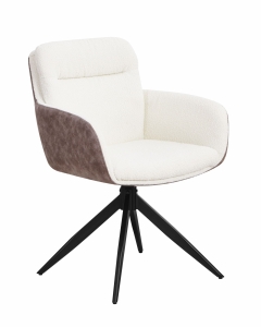 Стул обеденный Stool Group Alba Бежевый спинка экокожа