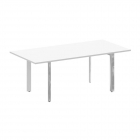 Стол переговорный на П-образном м/к Рива ONIX DIRECT LUX M-O.MP-PRG-19 Белый бриллиант