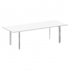 Стол переговорный на П-образном м/к Рива ONIX DIRECT LUX M-O.MP-PRG-25 Белый бриллиант