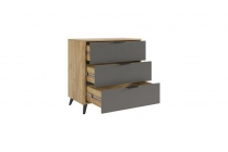 Комод Мебельсон Адам MSA-02 дуб крафт золотой/графит