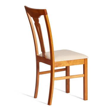 Стул Tetchair Гермес/ Hermes дерево гевея, 43х49х94см, Espresso, ткань бежевая S178-4