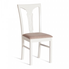 Стул Tetchair Гермес/ Hermes дерево гевея, 43х49х94см, Ivory white, ткань серая TM-164