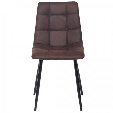 Стул Tetchair CHILLY mod. 7094 / 1 шт. в упаковке металл,ткань наппа, 45 х 55 х 87,5 см, темно-коричневый/черный, PK-03