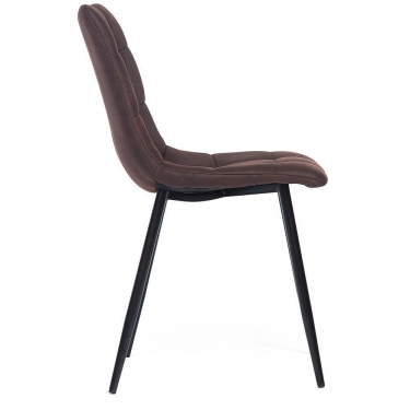 Стул Tetchair CHILLY mod. 7094 / 1 шт. в упаковке металл,ткань наппа, 45 х 55 х 87,5 см, темно-коричневый/черный, PK-03