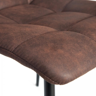 Стул Tetchair CHILLY mod. 7094 / 1 шт. в упаковке металл,ткань наппа, 45 х 55 х 87,5 см, темно-коричневый/черный, PK-03