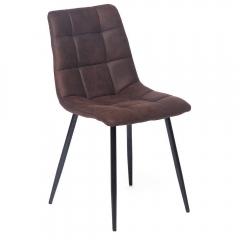 Стул Tetchair CHILLY mod. 7094 / 1 шт. в упаковке металл,ткань наппа, 45 х 55 х 87,5 см, темно-коричневый/черный, PK-03