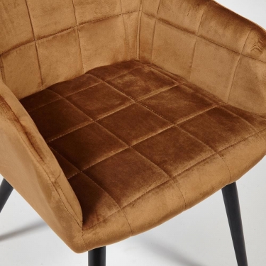 Стул Tetchair BEATA mod. 8266 / 1 шт. в упаковке металл/ткань, 56х60х82 см, коричневый G-062-61/черный