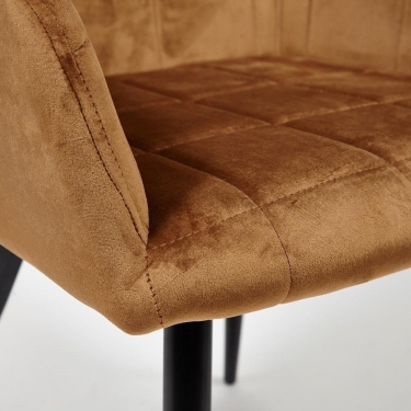 Стул Tetchair BEATA mod. 8266 / 1 шт. в упаковке металл/ткань, 56х60х82 см, коричневый G-062-61/черный