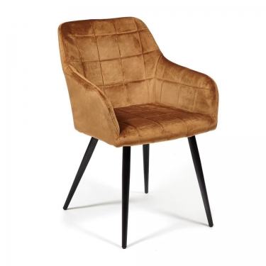 Стул Tetchair BEATA mod. 8266 / 1 шт. в упаковке металл/ткань, 56х60х82 см, коричневый G-062-61/черный
