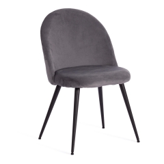 Стул Tetchair MONRO mod. 5144 / 1 шт. в упаковке металл/вельвет, 51x56x84 см, серый HLR 21/черный