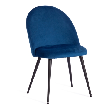 Стул Tetchair MONRO mod. 5144 / 1 шт. в упаковке металл/вельвет, 51x56x84 см, синий HLR 64/черный