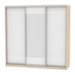 Шкаф-купе Аларти B-230х235х60-3ДСС-Белый-D9D10D9