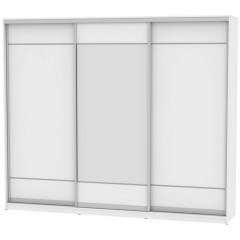 Шкаф-купе Аларти B-230х270х60-3Белый-D7D8D7
