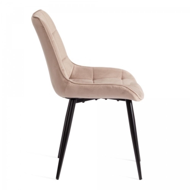 Стул Tetchair ABRUZZO mod. 8060 металл/вельвет, 52 х 63 х 85 см, бежевый HLR 8/черный