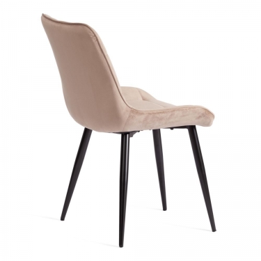Стул Tetchair ABRUZZO mod. 8060 металл/вельвет, 52 х 63 х 85 см, бежевый HLR 8/черный