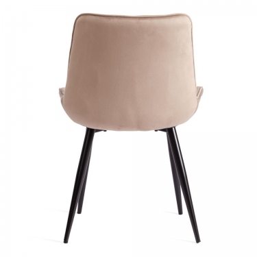 Стул Tetchair ABRUZZO mod. 8060 металл/вельвет, 52 х 63 х 85 см, бежевый HLR 8/черный