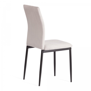 Стул Tetchair CAPRI mod. 39 металл, вельвет, 49.5 х 41 х 93,5 см, Light grey светло-серый HLR14 / черный