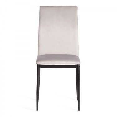 Стул Tetchair CAPRI mod. 39 металл, вельвет, 49.5 х 41 х 93,5 см, Light grey светло-серый HLR14 / черный
