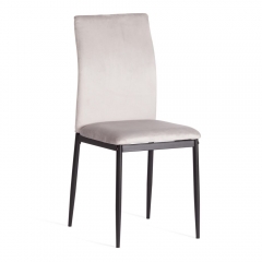 Стул Tetchair CAPRI mod. 39 металл, вельвет, 49.5 х 41 х 93,5 см, Light grey светло-серый HLR14 / черный