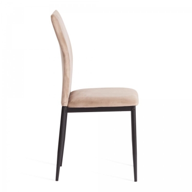 Стул Tetchair CAPRI mod. 39 металл, вельвет, 49.5 х 41 х 93,5 см, Beige бежевый HLR8 / черный