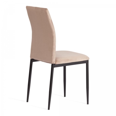 Стул Tetchair CAPRI mod. 39 металл, вельвет, 49.5 х 41 х 93,5 см, Beige бежевый HLR8 / черный