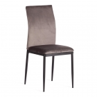 Стул Tetchair CAPRI mod. 39 металл, вельвет, 49.5 х 41 х 93,5 см, Dark grey темно-серый HLR24 / черный
