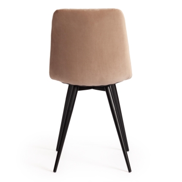 Стул Tetchair CHILLY X mod. 7096-1 / 1 шт. в упаковке ткань/металл, 45x53х88 см, высота до сиденья 50 см, бежевый barkhat 5/черный