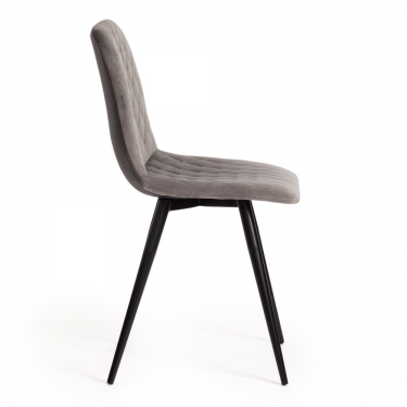 Стул Tetchair CHILLY X mod. 7096-1 / 1 шт. в упаковке ткань/металл, 45x53х88 см, высота до сиденья 50 см, серый barkhat 26/черный