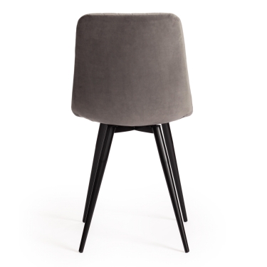 Стул Tetchair CHILLY X mod. 7096-1 / 1 шт. в упаковке ткань/металл, 45x53х88 см, высота до сиденья 50 см, серый barkhat 26/черный