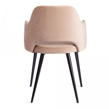 Кресло Tetchair VALKYRIA 2 mod. 718 / 1 шт. в упаковке ткань/металл, 55х55х80 см, высота до сиденья 48 см, бежевый barkhat 5/черный