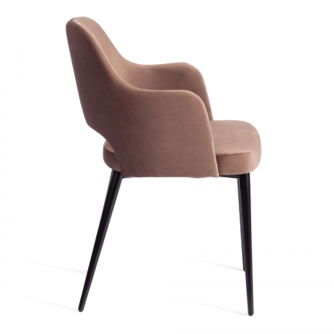 Кресло Tetchair VALKYRIA 2 mod. 718 / 2 шт. в упаковке ткань/металл, 55х55х80 см, высота до сиденья 48 см, коричневый barkhat 12/черный