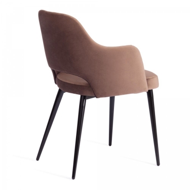 Кресло Tetchair VALKYRIA 2 mod. 718 / 2 шт. в упаковке ткань/металл, 55х55х80 см, высота до сиденья 48 см, коричневый barkhat 12/черный
