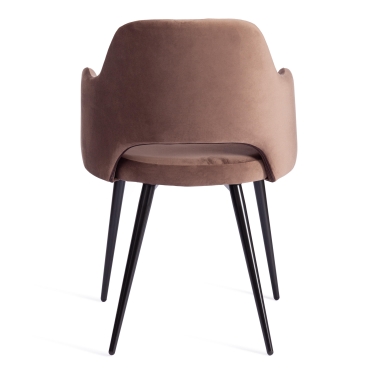 Кресло Tetchair VALKYRIA 2 mod. 718 / 2 шт. в упаковке ткань/металл, 55х55х80 см, высота до сиденья 48 см, коричневый barkhat 12/черный
